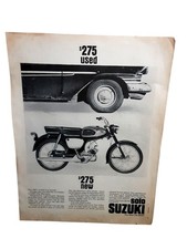 1967 Suzuki Motorcycle Moped Vintage Ad Solo Suzuki 275 Used