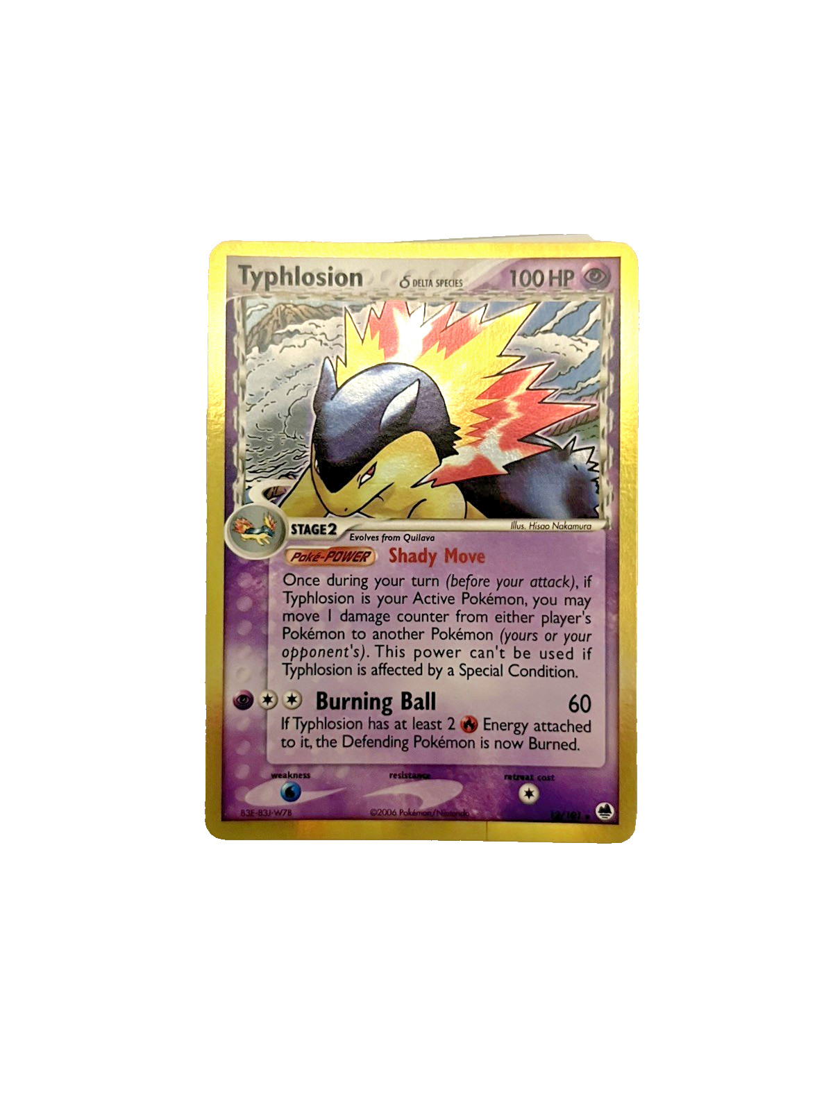 Typhlosion EX Dragon Frontiers 12/101 Holo Rare NM-MN - BONUS cyndaquil quilava