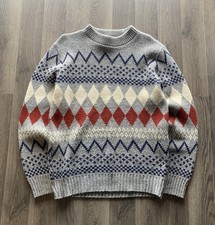 Vintage 1980s Fargo Argyle Pattern Sweater Made in USA
