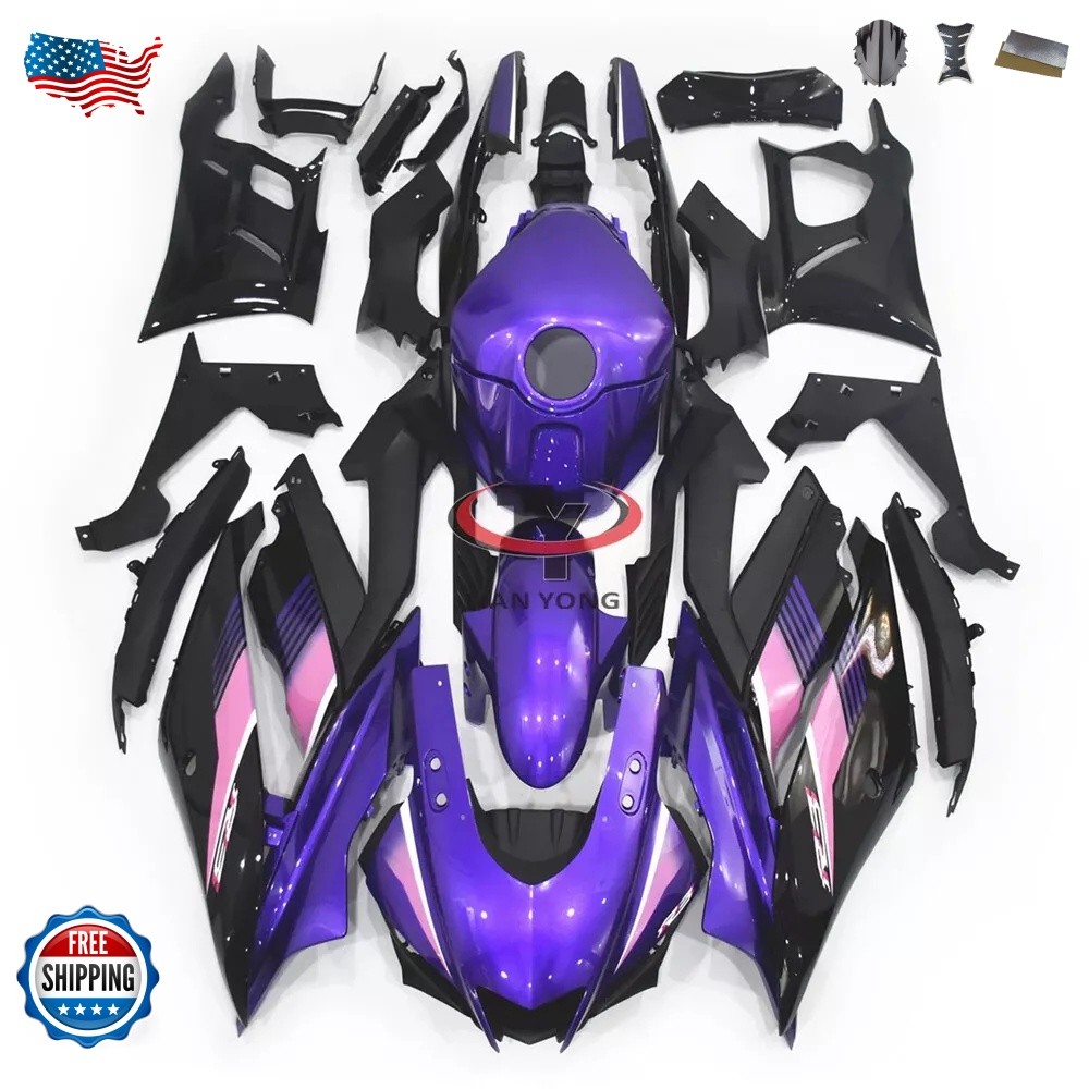 Injection Purple Black ABS Fairing Kit for Yamaha 2019-2023 YZF R3 R25 Bodywork