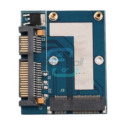 Blue Mini PCI-e MSATA To 2.5 inch SATA Adapter Converter Card Module Board