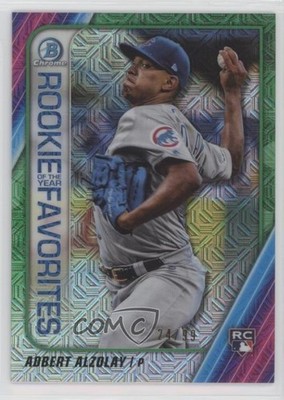 2020 Bowman Mega Box Green Mojo Refractor 24/99 Adbert Alzolay #ROYF-AA RC uk2