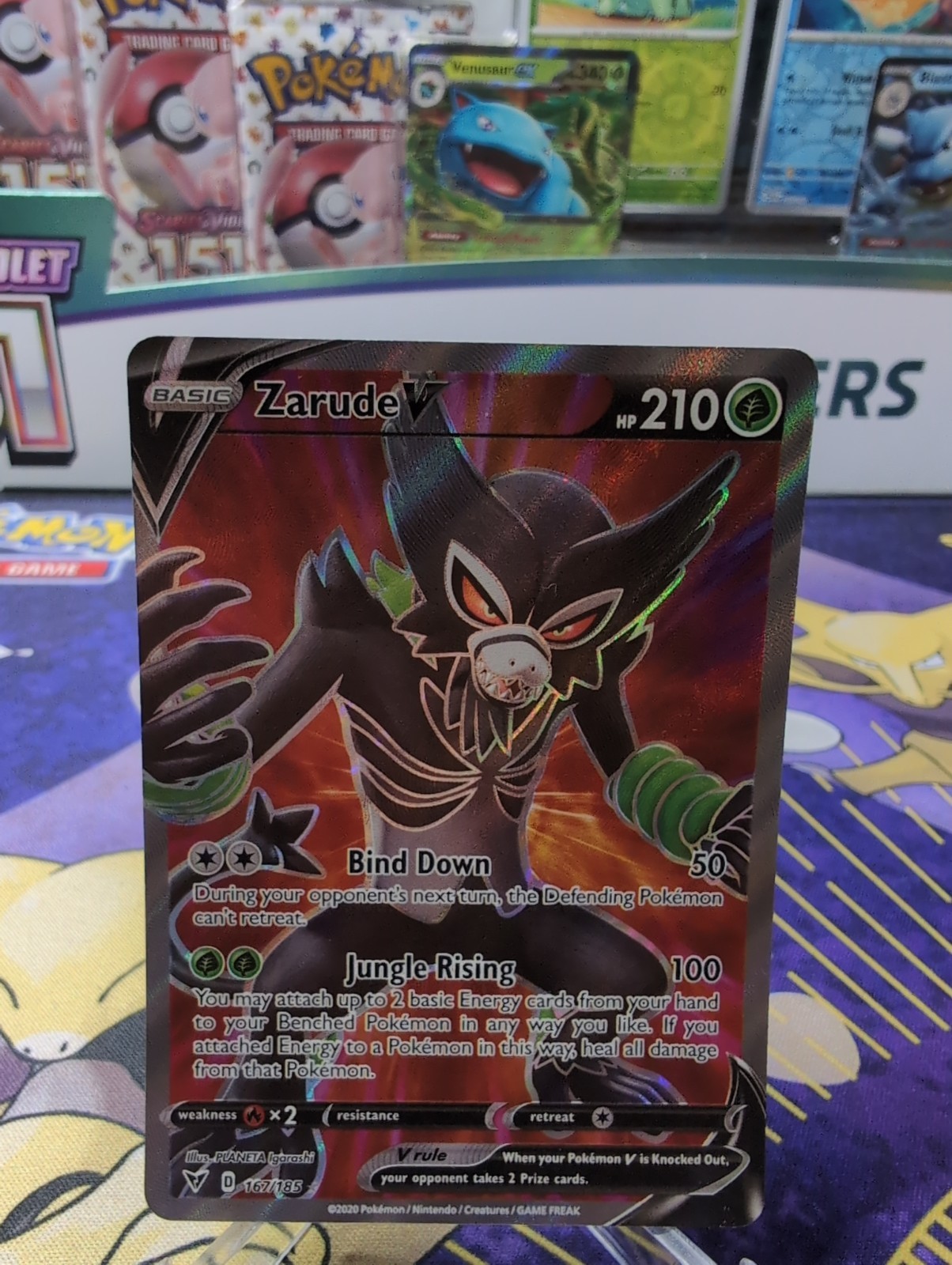 Zarude V 167/185 Ultra Rare Pokemon TCG Vivid Voltage NM