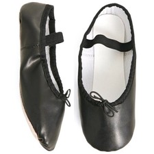 JUSTICE Little Girl's size 13 BALLET / DANCE SHOES Black New with Tags