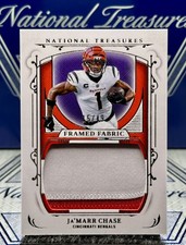 2025 National Treasures Ja’Marr Chase Framed Fabric Patch SSP#/49 Bengals🐅🔥