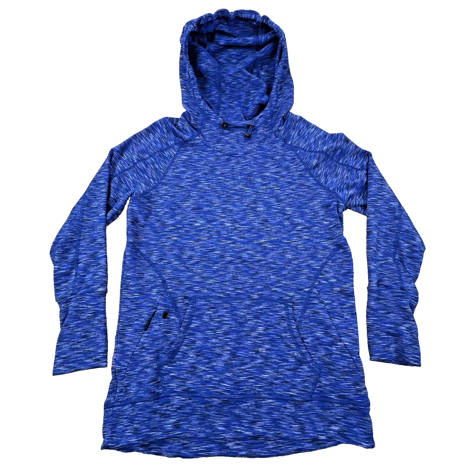 Calvin Klein Performance Women's Hoodie S Blue Space Dye Pullover Athleisure Gym