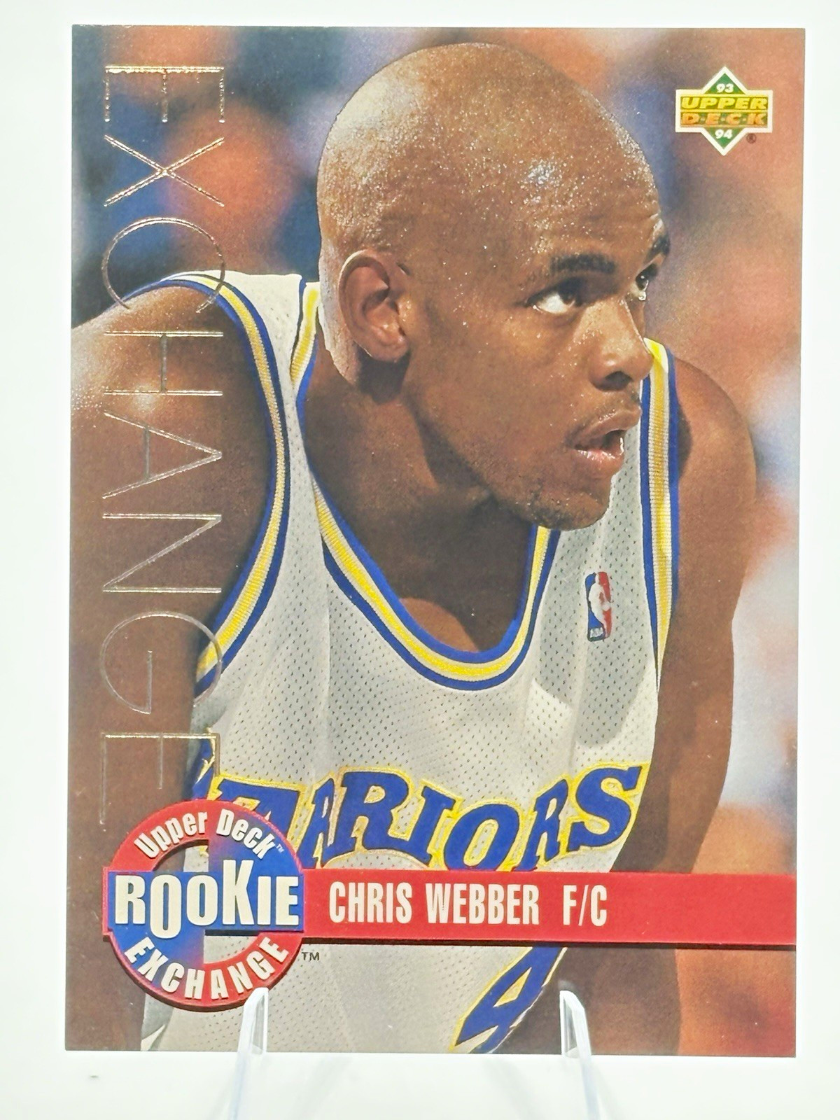Upper Deck 1993-94 Chris Webber Warriors Rookie Exchange RE1 Gold Foil RC