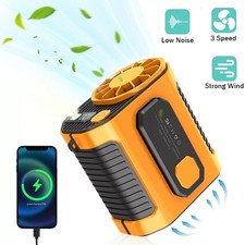 Portable Waist Clip on Fan Hanging Cooling Fan USB Rechargeable Power Bank Fan