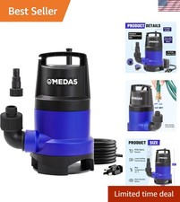 Effortless Drainage with 1HP 3434GPH Sump Pump - Ideal for All Water Types