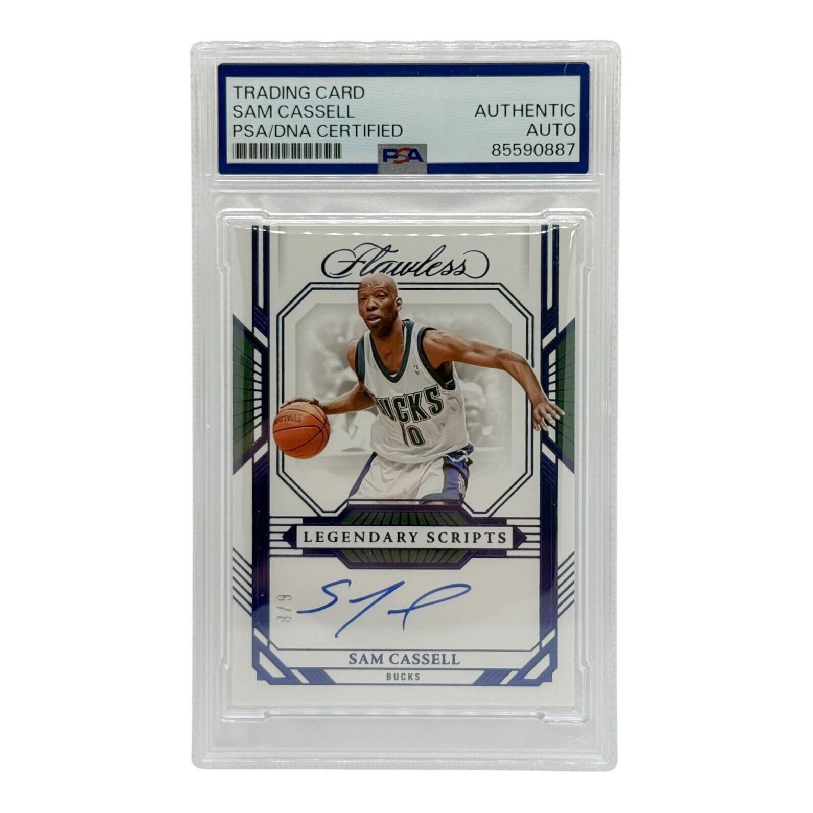 Sam Cassell Autographed 23-24 Panini Flawless Legendary Scripts PSA Authentic... view 1