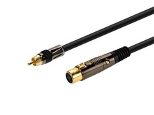 Monoprice 3ft Premier Series XLR Female to RCA Male Cable, 16AWG Gold Plated 
