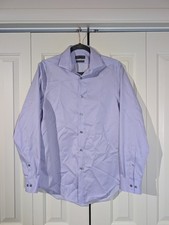 Calvin klein men's dress shirt infinite non-iron pale purple slim fit 15 32/33