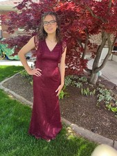 Lulus Maroon Formal Dress, Size Small