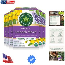 Tea, Organic Smooth Move, Relieves Occasional Constipation, Senna, 96 Tea Bag...