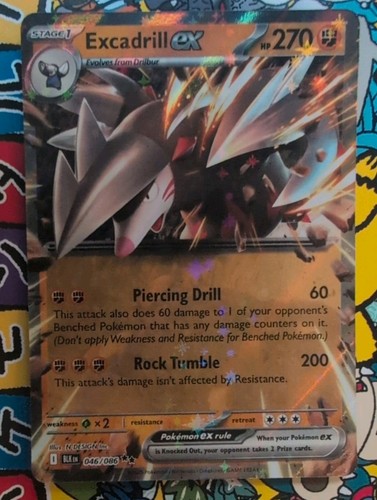 Excadrill EX 046/086 Black Bolt Pokémon Card - Picture 1 of 2