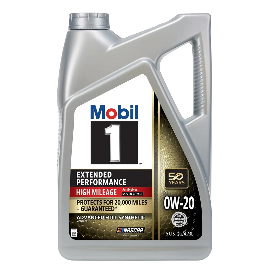 Mobil 1 desempenho estendido alta quilometragem 0W-20; 5QT (pacote com 2) - Imagem 3 de 4