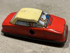 Vintage Technofix Tin Litho Wind-Up Toy Car Made In West Germany Plate 529