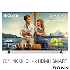 Image of Sony Bravia 3 K75S38BP 75 inch 4K Ultras HD Smart TV with Dolby Vision & Dolby