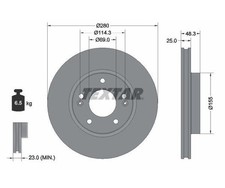 2 St. Bremsscheibe PRO TEXTAR 92351203 für KIA Niro II