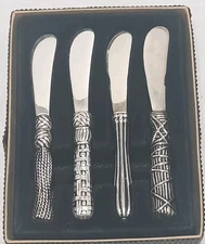 Soft Cheese, Butter, Jam & Spreads Knife Set (4) Silvertone