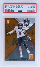2017 Panini Elite Draft Picks Patrick Mahomes II PSA 10 RC Aspirations Orange