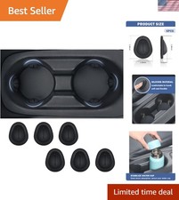 6PCS Teardrop Silicone Car Coasters - Anti-Wobble Cup Holder Inserts for SUVs