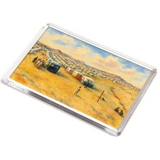 JUMBO MAGNET - The Caravan Site, Trecco Bay, Porthcawl (a) - Vintage Art Style