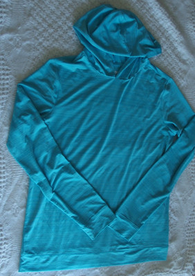 Lands' End XXL 18 20 Girl Long Sleeve UPF 50 Sun Hoodie Cover-up Swim Rash Guard