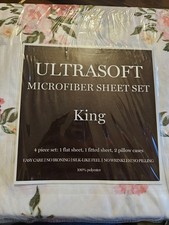 ultrasoft microfiber sheet king set easy care 100 polyester