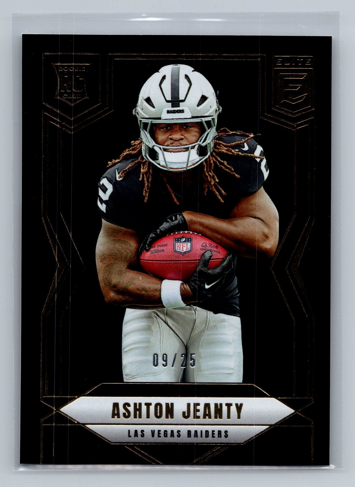 Ashton Jeanty 2025 Donruss Elite #113 Black #/25 Raiders