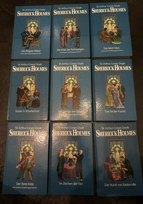 Sir Arthur Conan Doyle Sherlock Holmes Delphin 9 x Bücher Gesamtwerk guter Zusta