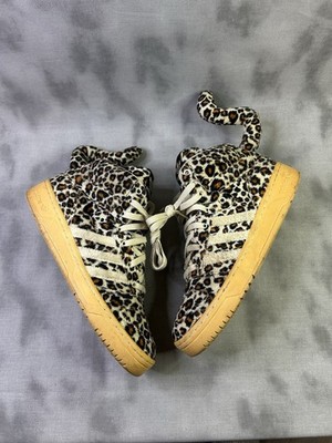 Size 9.5 - Adidas Jeremy Scott Leopard Tail Sandstorm