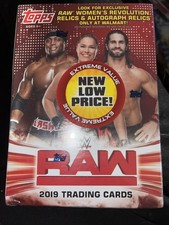 2019 Topps WWE RAW Wrestling EXCLUSIVE Factory Sealed Blaster Box-RELIC Card!