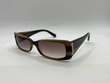 Vintage Miu Miu SMU 03D Tortoise Brown Monogram Canvas Sunglasses Italy Y2K