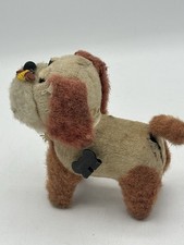 Vintage Japan Wind Up Dog with Bee on Nose Non-Working Still winds/moves some