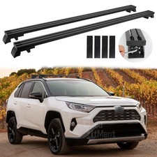 For Toyota Rav4 2019-2026 600lbs Roof Rack Cross Bars Cargo Luggage Carrier Alu