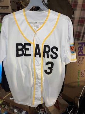 Bad News Bears Chicos Bail Bonds Baseball Jersey Mens S white #3 Kelly Leak NWOT