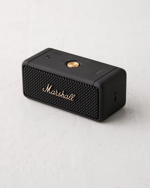 Marshall Emberton Portable Bluetooth Speaker - Black & Brass (1005696) for sale online | eBay