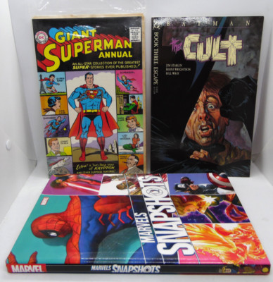 Super Hero Comics Marvels Snapshot, Giant Superman Annual + Batman The Cult