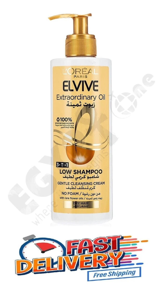 målbar Foran dig kabel L&#039;Oreal Paris Elvive Extraordinary Oil Low Shampoo No Foam for Dry  Hair - 400ml | eBay