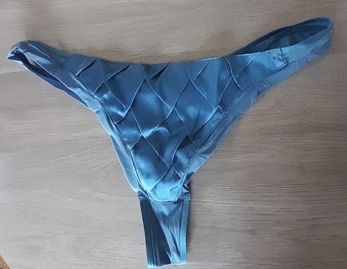 Ravage Blue Diamond Pleated Collection SOMNABULE Wide Sided Thong - Picture 11 of 12