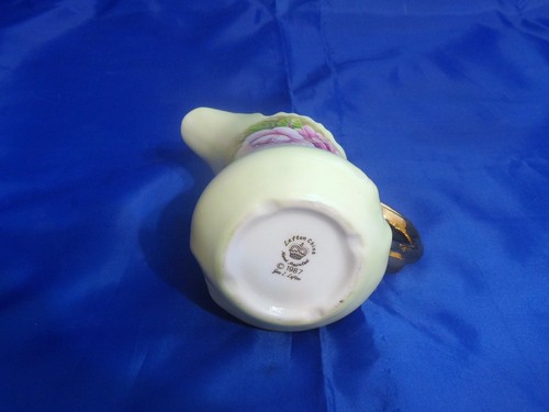 Vtg LEFTON Heritage Green Creamer Hand Painted & Signed - Picture 5 of 6