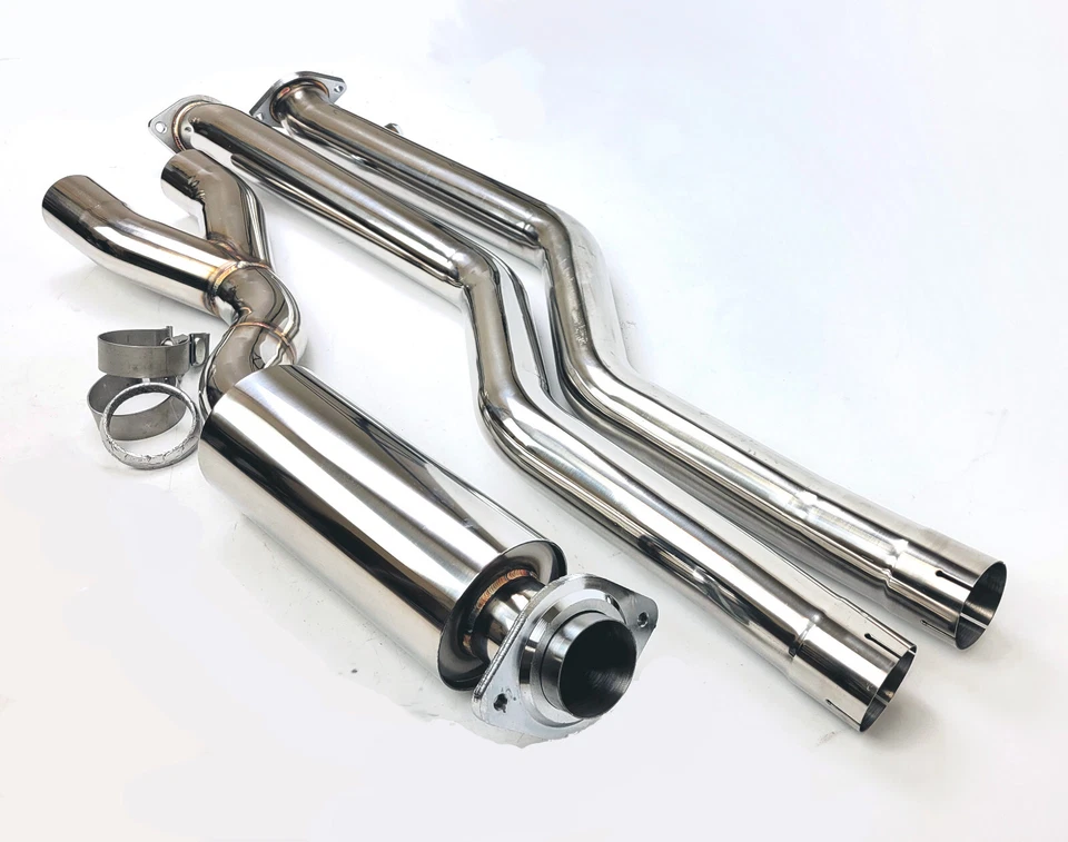 Sistema de escape de tubo medio resonado Lexus IS-F 2008-2014 ISF Circuit Werks Foto 2 de 4