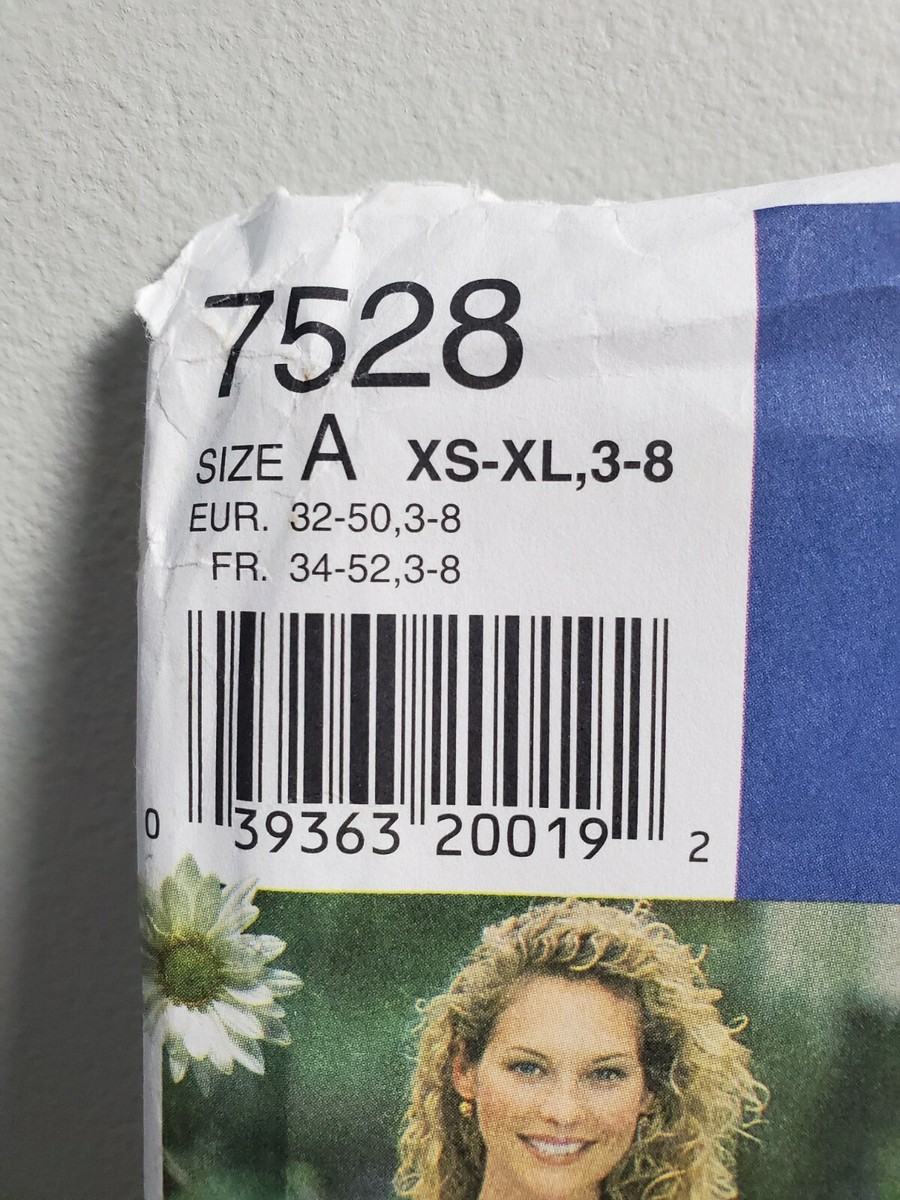 Simplicity 7528 Size A Size XS-XL, 3-8 Printed 1997 Uncut | eBay