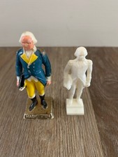 2 Vintage President George Washington 1960's Marx Toy Figure