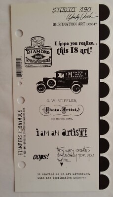 Motivstempel Gummiplatte Stampers Anonymous - Destination Art Sehr Groß