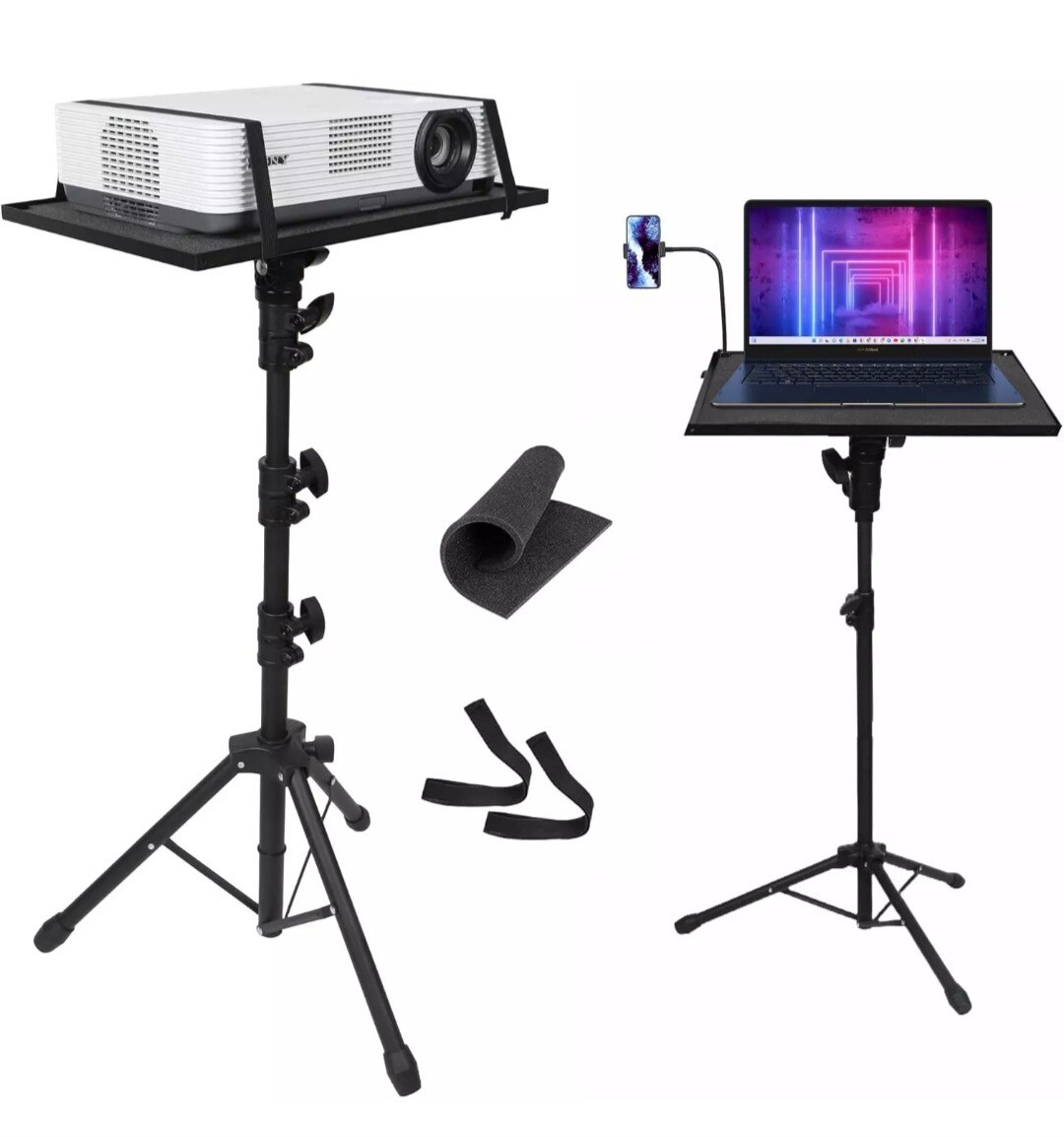 Portable Tripod Stand With Tray For Projector/Laptop/Camera.