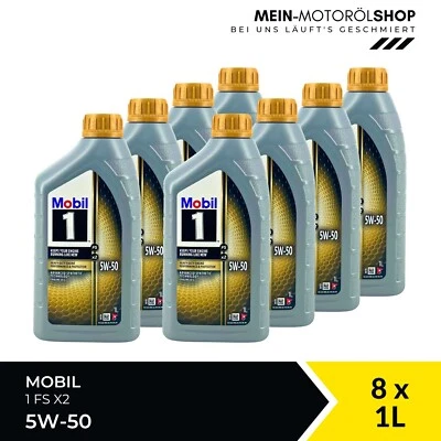 Mobil 1 FS X2 5W-50 Mercedes MB Fiat Porsche Lexus 8x1 litros = 8 litros
