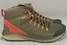 Columbia Womens Trailstorm Mid Waterproof Stone Green/Wild Salmon Size 11