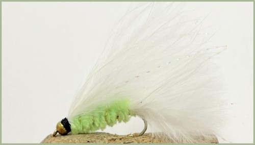 Cats Whiskers, Trout Flies, 12 x Black & White Beadeye & Goldhead Fishing Flies - Foto 5 di 5